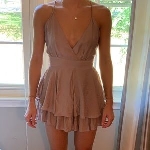 Beginning Boutique Nefertiti Playsuit Mocha
